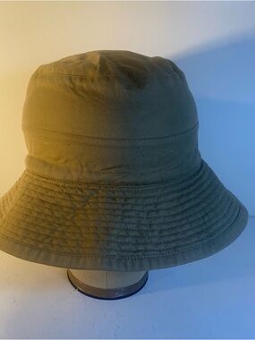 Vintage Banana Republic Solid Tan Cotton Bucket Hat Size M